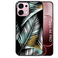 Coque noire taperso pour OPPO A6 PRO 4G et 5G avec motif palmier noir protection antichoc personnalisée