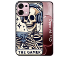 Coque noire taperso pour OPPO A6 PRO 4G et 5G avec motif mort gamer protection antichoc personnalisée