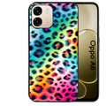 Coque noire taperso pour OPPO A6 A6X 4G et 5G avec motif leopard arc protection antichoc personnalisée