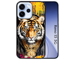 Coque noire taperso pour OPPO Reno 15 et F FS 5G avec motif tigre style hip hop protection antichoc personnalisée