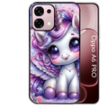 Coque noire taperso pour OPPO A6 PRO 4G et 5G avec motif licorne violette protection antichoc personnalisée