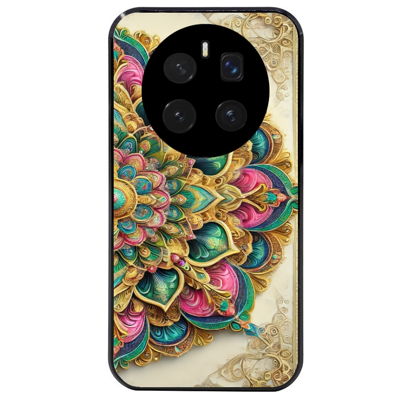 Coque noire taperso pour Magic 7 LITE et PRO avec motif mandala 3 protection antichoc personnalisée