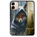 Coque noire taperso pour OPPO A6 A6X 4G et 5G avec motif renard fox des bois protection antichoc personnalisée