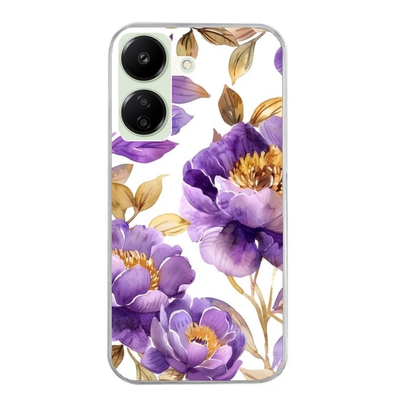 Coque taperso pour POCO C65 4G avec motif fleur pivoine protection antichoc personnalisée