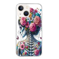 Coque taperso pour Iphone 14 et PRO PLUS PRO MAX avec motif tete de mort calavera papillon protection antichoc personnalisée