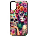 Coque noire taperso pour Moto E13 E14 E15 avec motif tete de mort calavera skull protection antichoc personnalisée