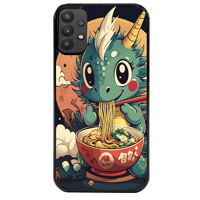 Coque noire taperso pour galaxy A22 A32 A52 A52S 4G 5G  avec motif dragon ramen 1 protection antichoc personnalisée