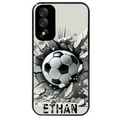 Coque noire taperso pour OnePlus Nord 5 avec motif foot beton personnalisee protection antichoc personnalisée