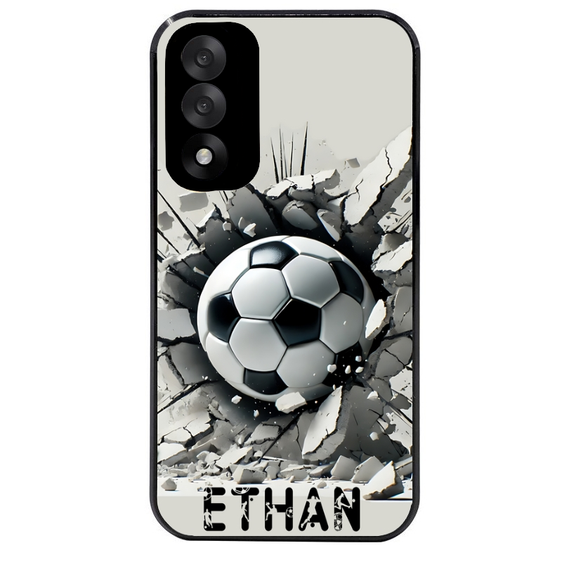 Coque noire taperso pour OnePlus Nord 5 avec motif foot beton personnalisee protection antichoc personnalisée