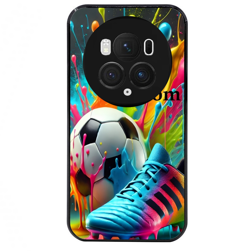 Coque noire taperso pour Magic 5 6 LITE et PRO avec motif foot color personnalisee protection antichoc personnalisée