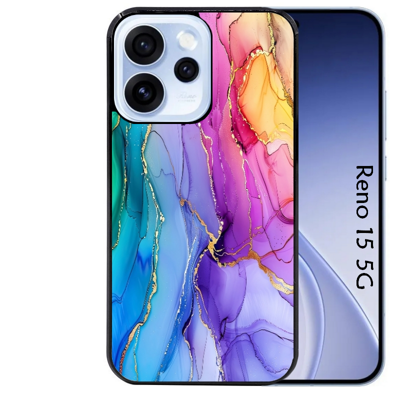 Coque noire taperso pour OPPO Reno 15 et F FS 5G avec motif marbre tie dye protection antichoc personnalisée