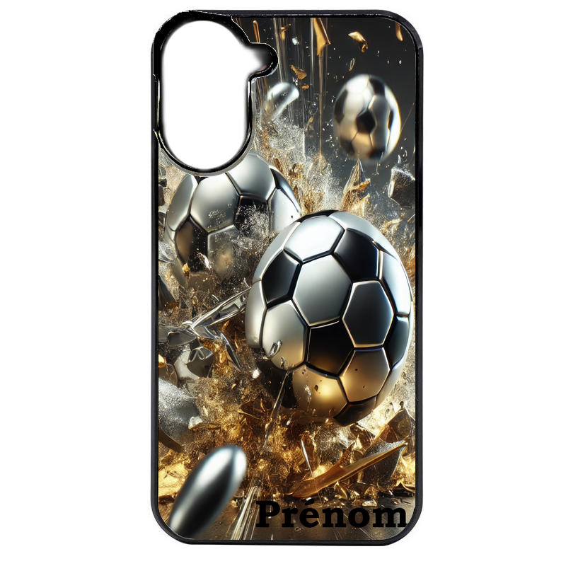 Coque noire taperso pour Redmi A5 4G avec motif foot metal personnalisee protection antichoc personnalisée