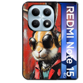 Coque noire taperso pour Redmi Note 15 et PRO PLUS 4G 5G avec motif lapin tag protection antichoc personnalisée