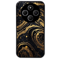 Coque noire taperso pour POCO C75 avec motif marbre noir protection antichoc personnalisée
