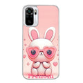 Coque taperso pour Redmi Note 10 4G 5G PRO 10S avec motif lapin lunettes personnalisee protection antichoc personnalisée