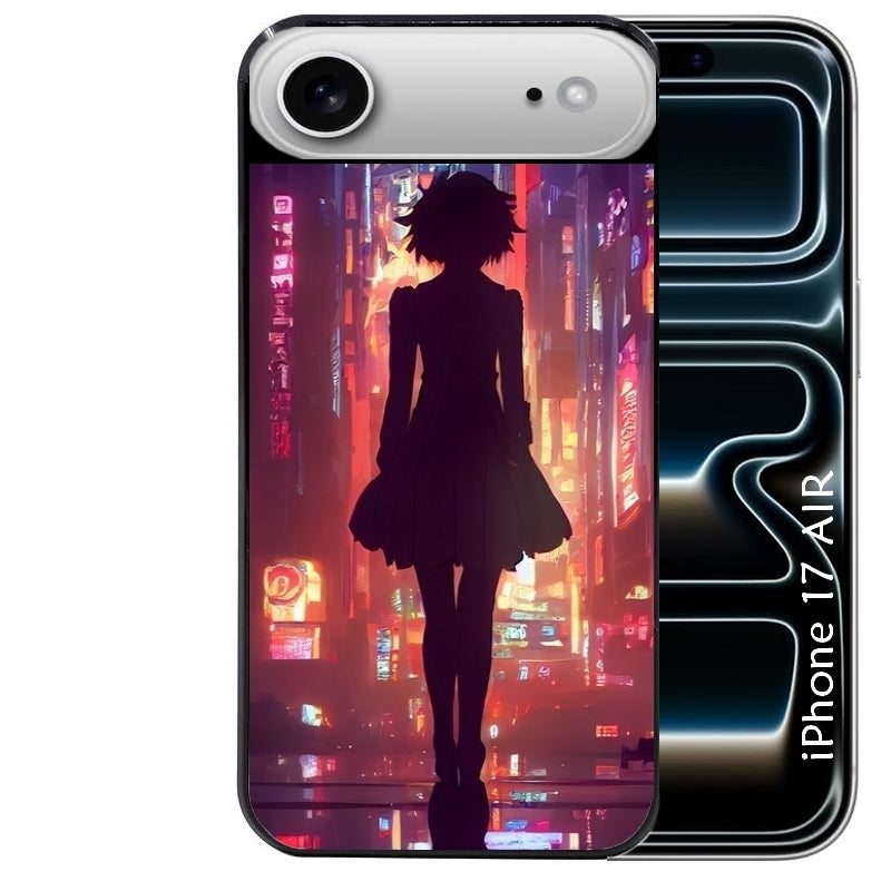 Coque noire taperso pour Iphone 17 17E AIR MAX PRO avec motif new york anime protection antichoc personnalisée
