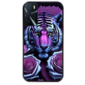 Coque noire taperso pour OPPO A16 et A16S avec motif tigre uv style manga protection antichoc personnalisée