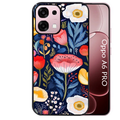 Coque noire taperso pour OPPO A6 PRO 4G et 5G avec motif fleur coquelicot protection antichoc personnalisée