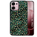 Coque noire taperso pour OPPO A6 PRO 4G et 5G avec motif leopard vert protection antichoc personnalisée
