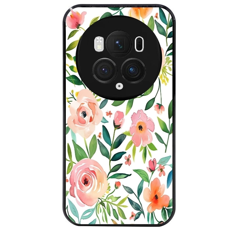 Coque noire taperso pour Magic 5 6 LITE et PRO avec motif fleur des champs protection antichoc personnalisée