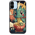 Coque noire taperso pour Redmi A1 et A2 avec motif dragon ramen 1 protection antichoc personnalisée