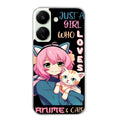Coque taperso pour POCO C65 4G avec motif anime et chat protection antichoc personnalisée