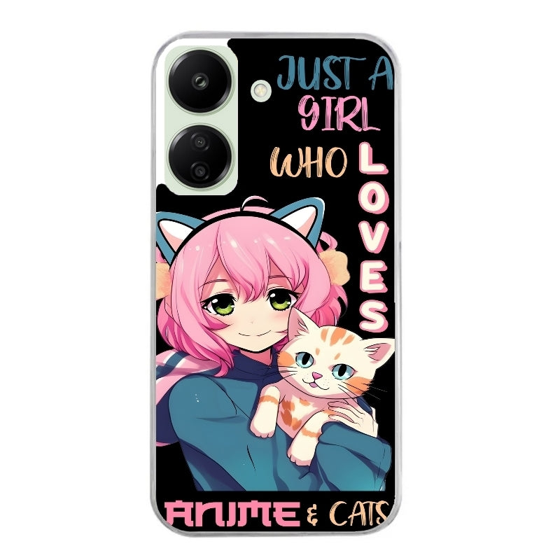 Coque taperso pour POCO C65 4G avec motif anime et chat protection antichoc personnalisée