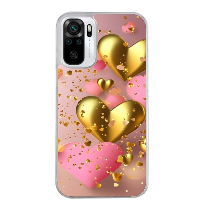 Coque taperso pour Redmi Note 10 4G 5G PRO 10S avec motif coeur rose protection antichoc personnalisée