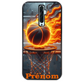 Coque noire taperso pour OPPO Reno 2 et 2Z avec motif basket flamme personnalisee protection antichoc personnalisée