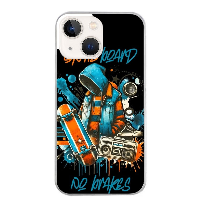 Coque taperso pour Iphone 14 et PRO PLUS PRO MAX avec motif skate board protection antichoc personnalisée
