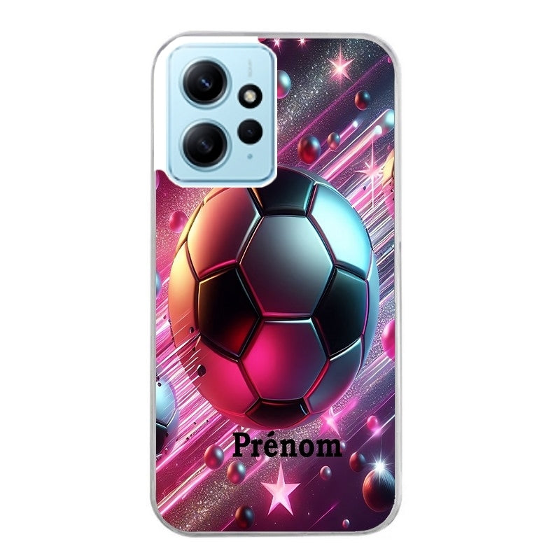 Coque taperso pour Redmi Note 12 4G 5G PRO 4G avec motif foot controle personnalisee protection antichoc personnalisée