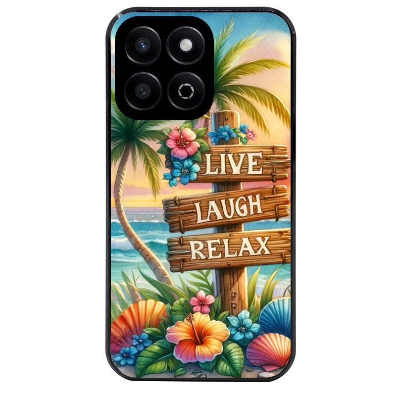 Coque noire taperso pour Honor 400 et Lite Pro Smart avec motif tropical vacances protection antichoc personnalisée