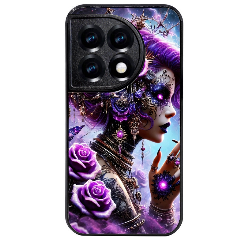Coque noire taperso pour OnePlus 11 et 12 avec motif fee style steampunk protection antichoc personnalisée