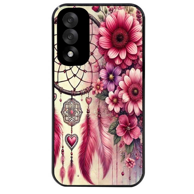 Coque noire taperso pour OnePlus Nord 5 avec motif dreamcatcher et coeur protection antichoc personnalisée