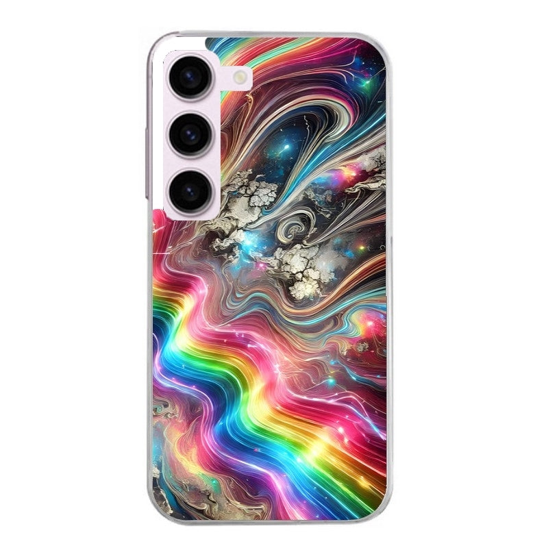 Coque taperso pour Galaxy A13 4G et 5G A23 A53 avec motif marbre arc en ciel protection antichoc personnalisée