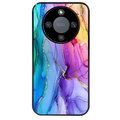 Coque noire taperso pour Honor X9A avec motif marbre tie dye protection antichoc personnalisée
