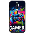 Coque noire taperso pour OPPO Reno 2 et 2Z avec motif gamer protection antichoc personnalisée