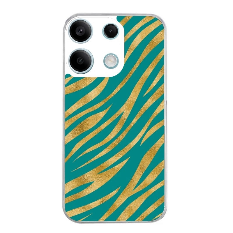 Coque taperso pour POCO M6 PRO 4G avec motif zebre vert protection antichoc personnalisée