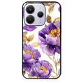 Coque noire taperso pour Redmi Note 14 et PRO PLUS 4G 5G avec motif fleur pivoine protection antichoc personnalisée