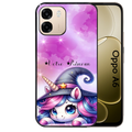 Coque noire taperso pour OPPO A6 A6X 4G et 5G avec motif licorne magic avec prenom protection antichoc personnalisée