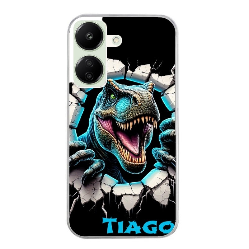 Coque taperso pour POCO C65 4G avec motif dino t rex personnalisee protection antichoc personnalisée