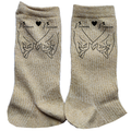 Chaussettes personnalisée paillettes doré motif couple amour