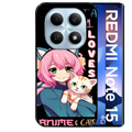 Coque noire taperso pour Redmi Note 15 et PRO PLUS 4G 5G avec motif anime et chat protection antichoc personnalisée
