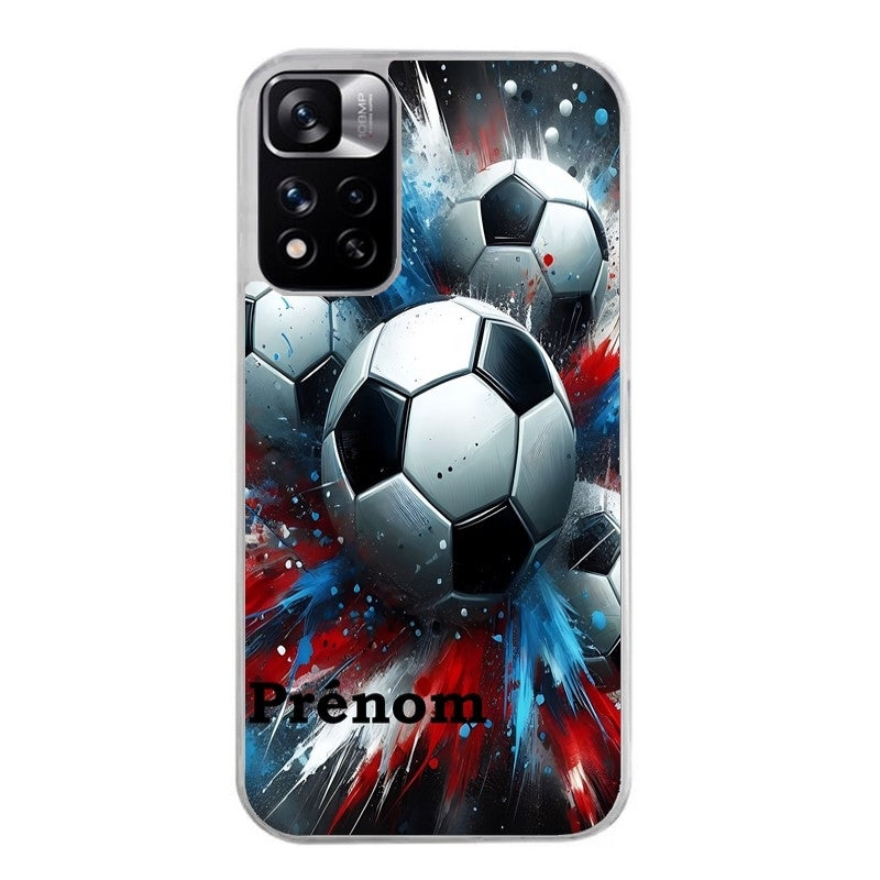 Coque taperso pour Redmi Note 11 4G PRO 5G 11S avec motif foot etoile personnalisee protection antichoc personnalisée