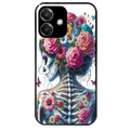 Coque noire taperso pour OPPO A40 avec motif tete de mort calavera papillon protection antichoc personnalisée