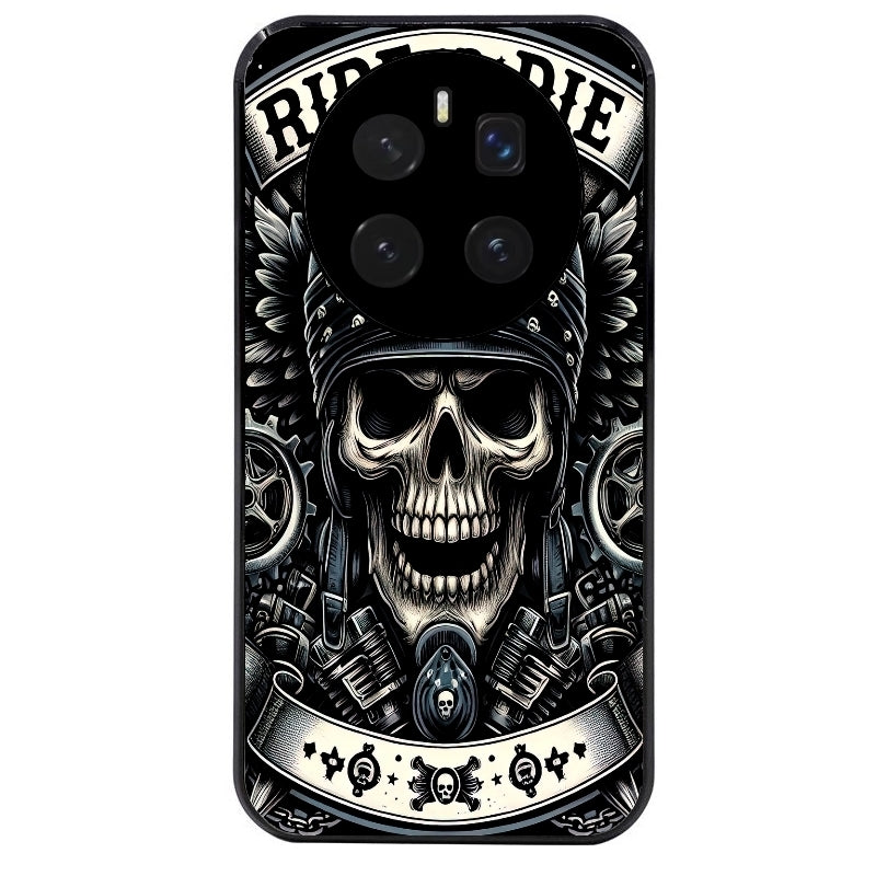 Coque noire taperso pour Magic 7 LITE et PRO avec motif mort motard protection antichoc personnalisée