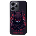 Coque noire taperso pour Redmi 12 4G et 5G avec motif chat samourai personnalise protection antichoc personnalisée