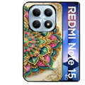 Coque noire taperso pour Redmi Note 15 et PRO PLUS 4G 5G avec motif mandala 3 protection antichoc personnalisée