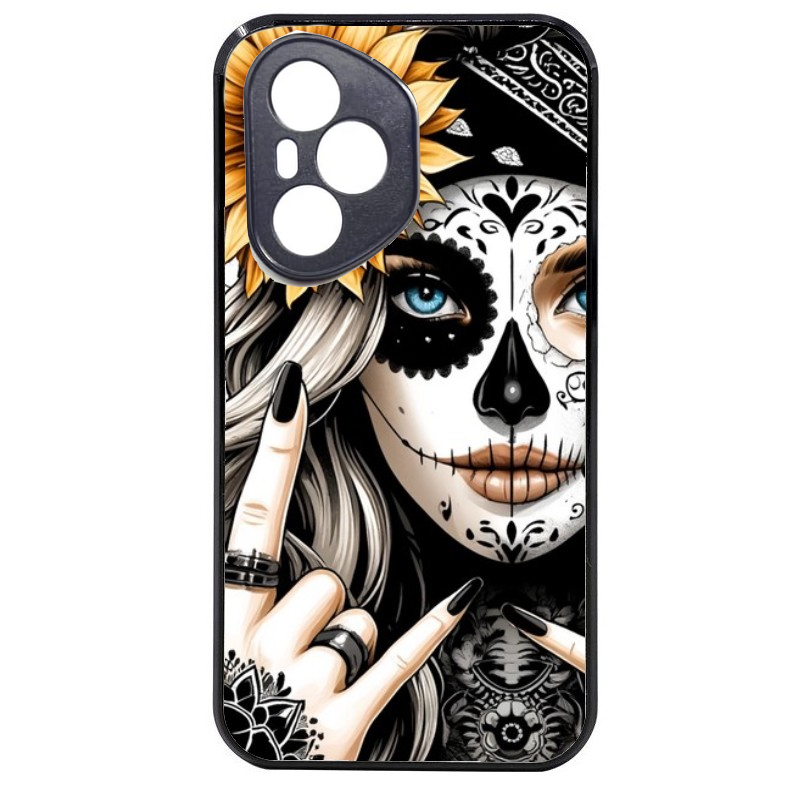 Coque noire taperso pour Honor 400 et Lite Pro Smart avec motif tete de mort tatoo protection antichoc personnalisée