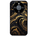 Coque noire taperso pour Magic 5 6 LITE et PRO avec motif marbre noir protection antichoc personnalisée